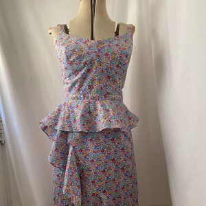 J. Crew Floral Midi Dress - Multicolor